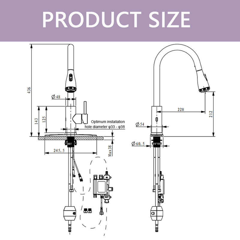 LIYONG Pull Down Kitchen Faucet Wayfair